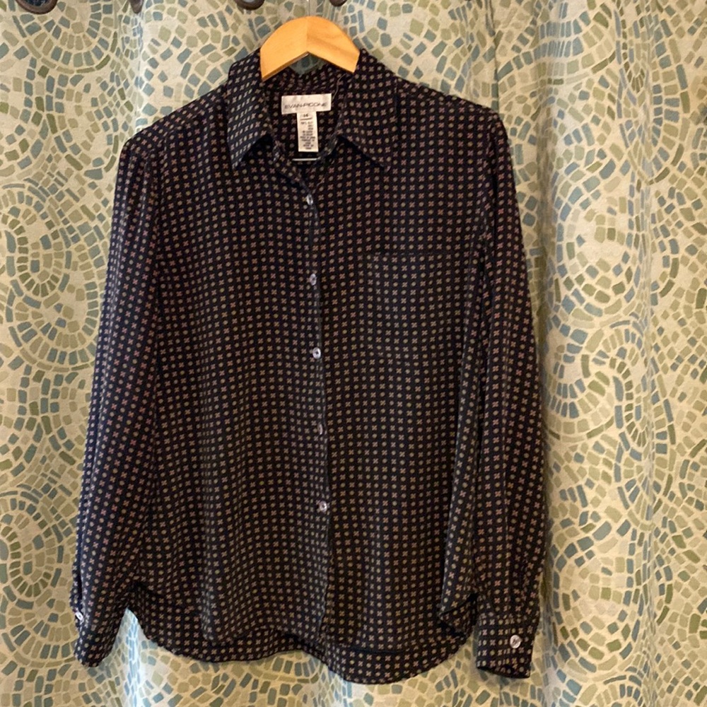 Evan Picone Silk Blouse 14